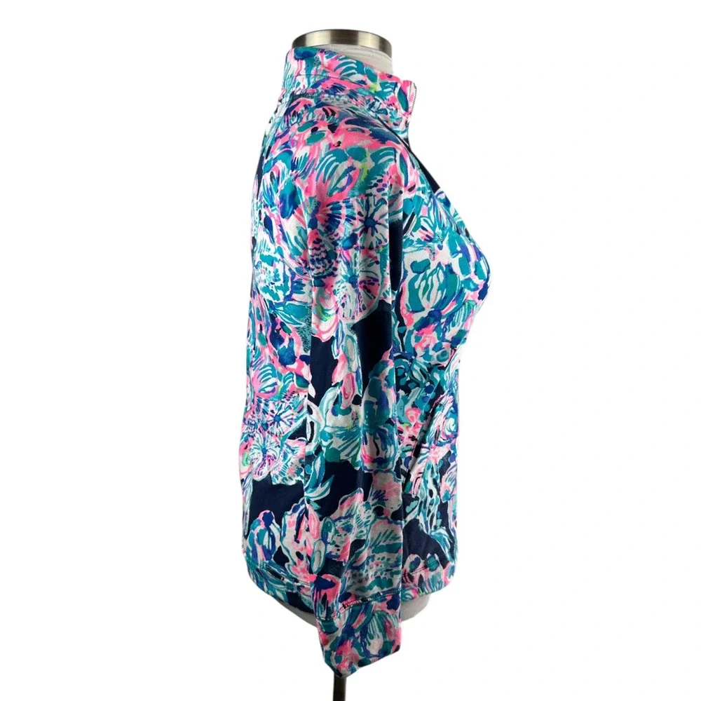Lilly Pulitzer Skipper Popover UPF Quarter Zip Long Sleeve Printed Jacket Small - Picture 4 of 14